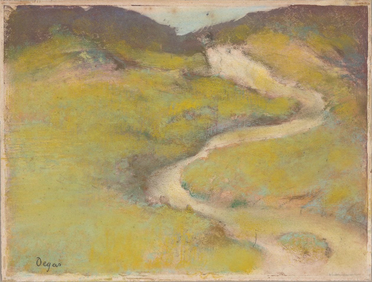 Sti på en mark af Edgar Degas