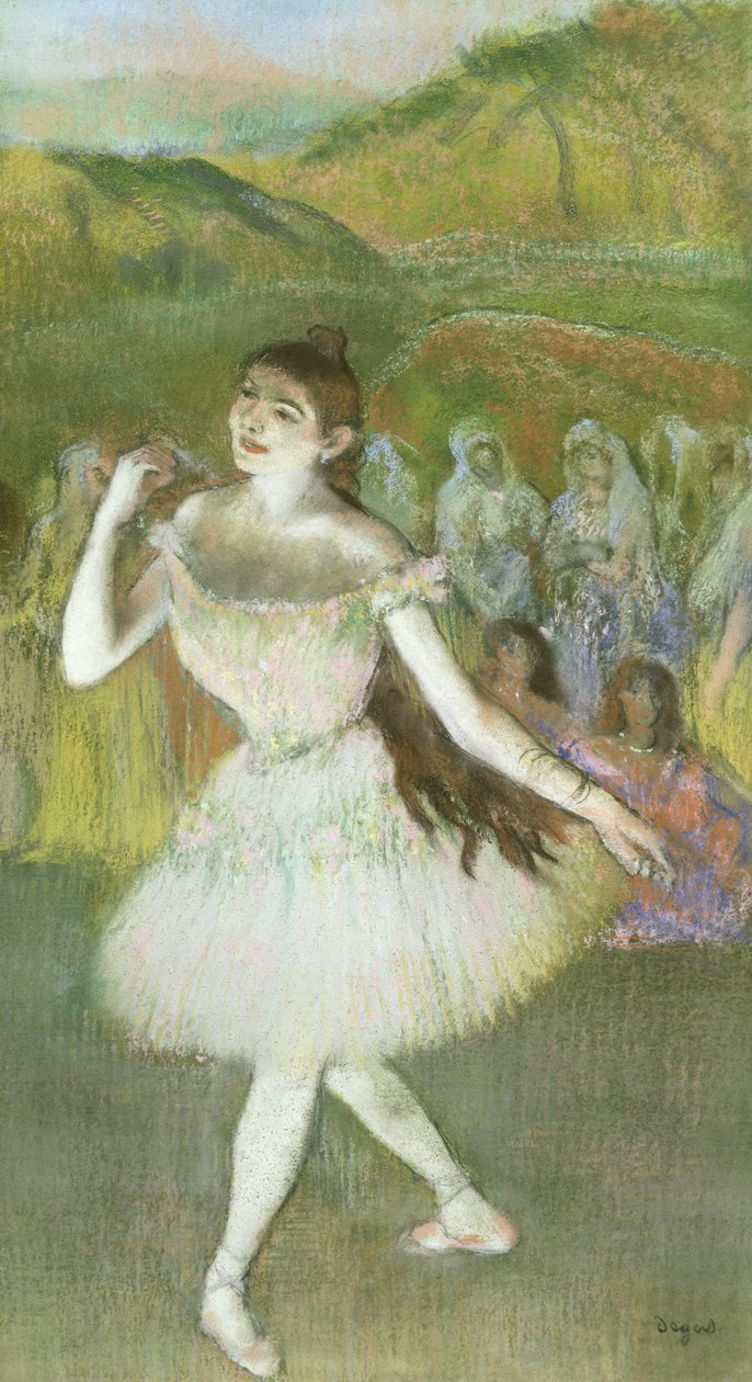 Pink Dancer (pastel) af Edgar Degas
