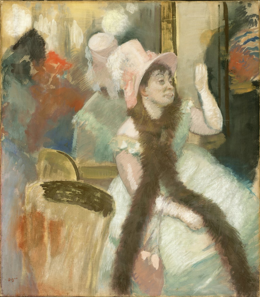 Portræt efter et kostumebal Portræt af Madame Dietz-Monnin, 1879. af Edgar Degas