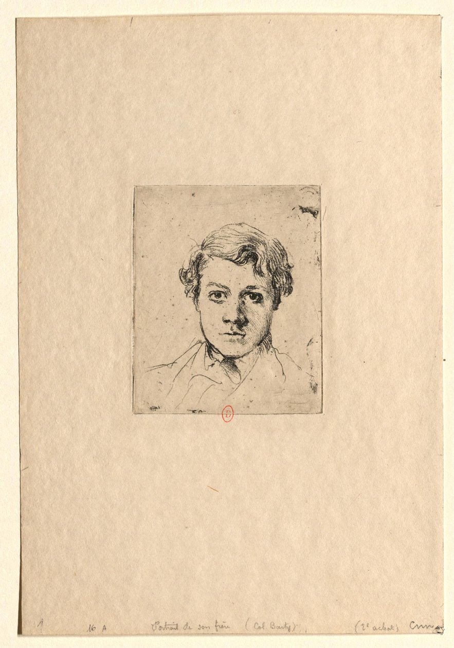 Portræt af kunstnerens bror (René Degas) af Edgar Degas