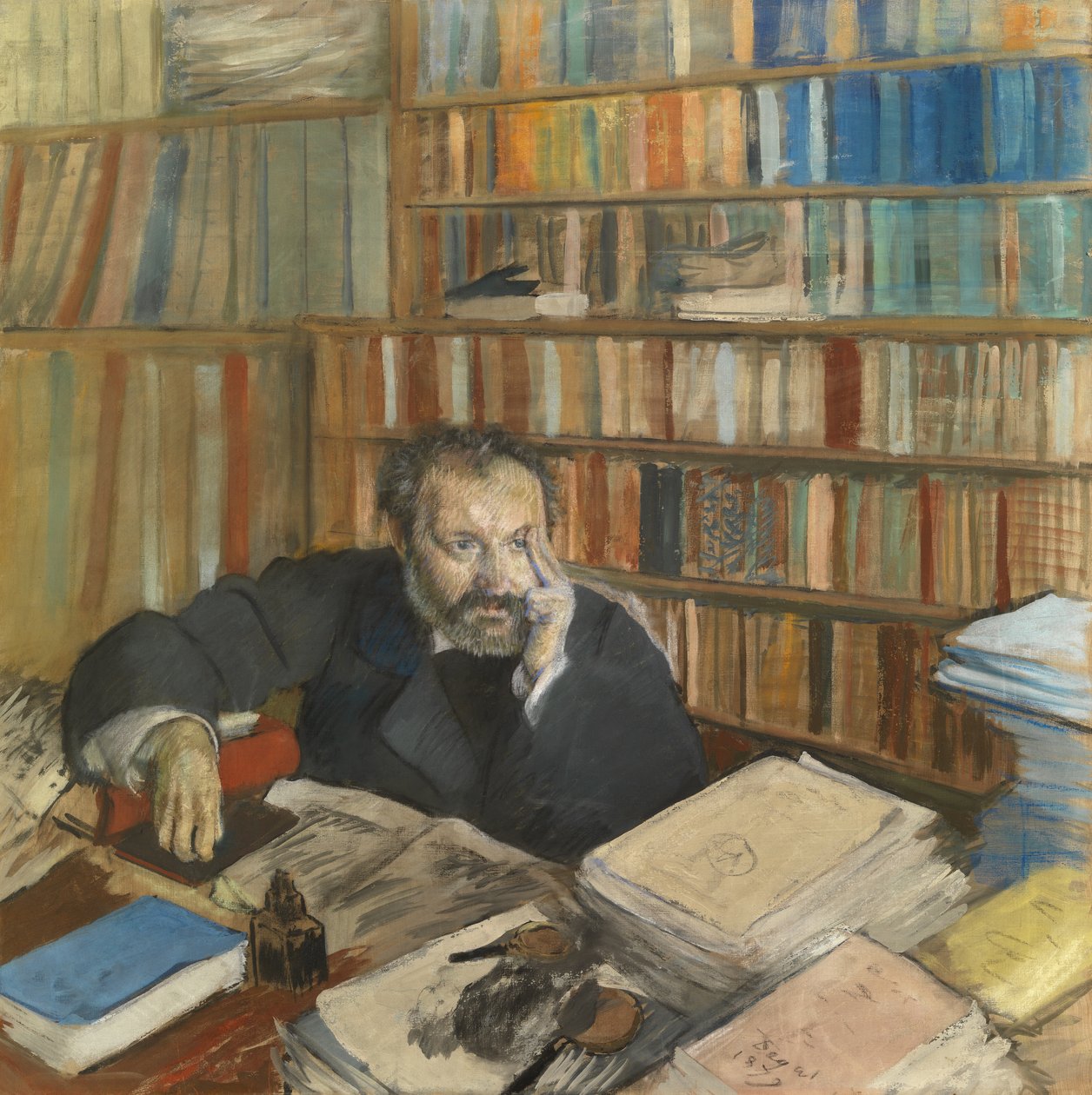 Portræt af Edmond Duranty af Edgar Degas