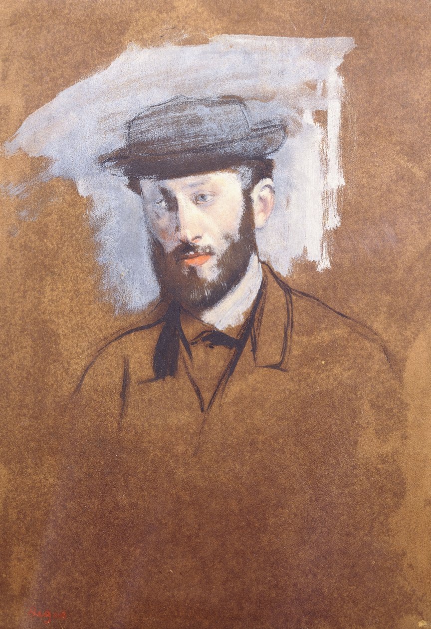 Portræt af Eugene Manet, ca. 1875 af Edgar Degas