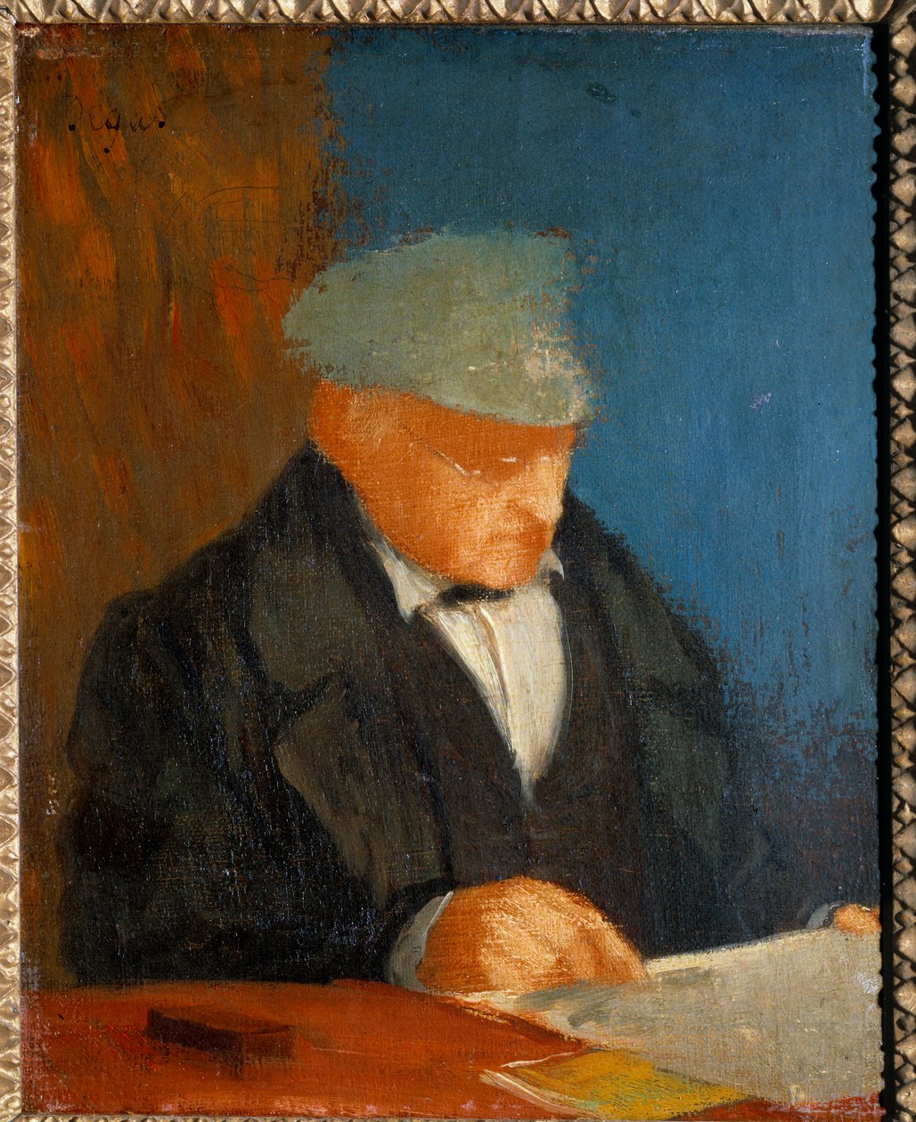 Portræt af Hilaire Degas (1770-1858) bedstefar til kunstneren Maleri af Edgar Degas (1834-1917) 1800-tallet søn. 0,25x0,25 m Paris, musee d