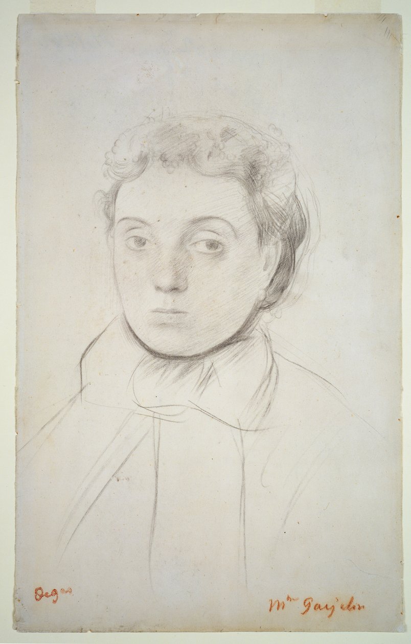 Portræt af Joséphine Gaujelin, før 1867 (kridt på papir) af Edgar Degas