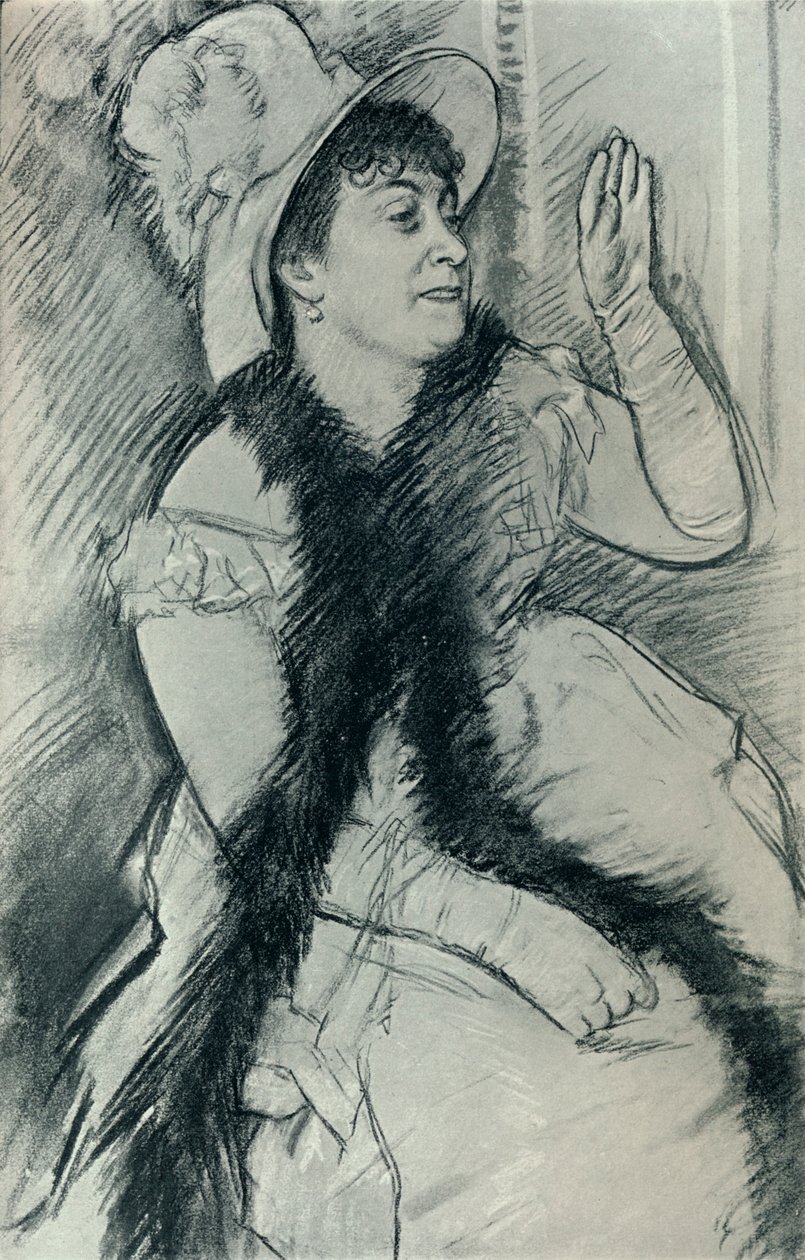 Portræt af Madame X, c1800-tallet af Edgar Degas