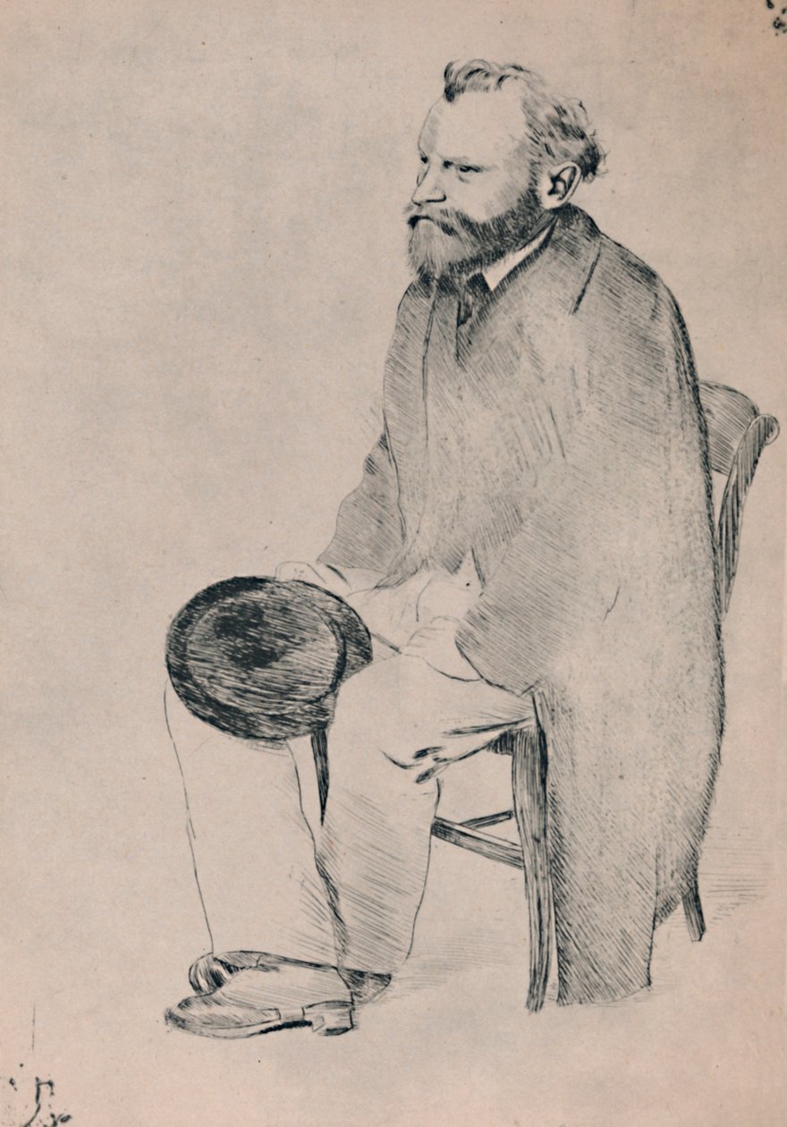 Portræt af Manet siddende, ca. 1865, 1946. af Edgar Degas