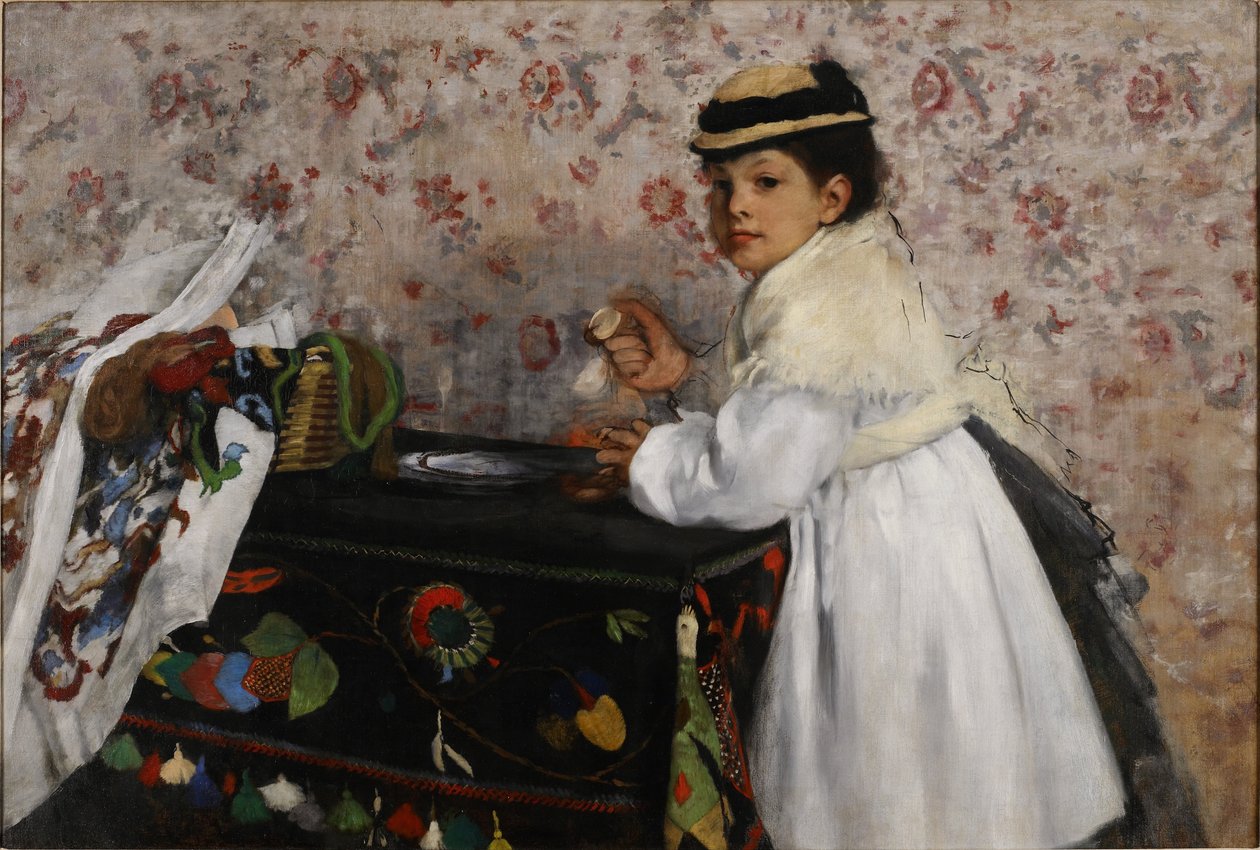 Portræt af Mlle. Hortense Valpinçon af Edgar Degas