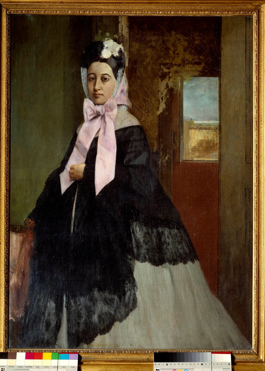Portræt af Therese Degas, søster til kunstneren Maleri af Edgar Degas (1834-1917) 1863 Søn. 0,89 x 0,67 m Paris, musee d