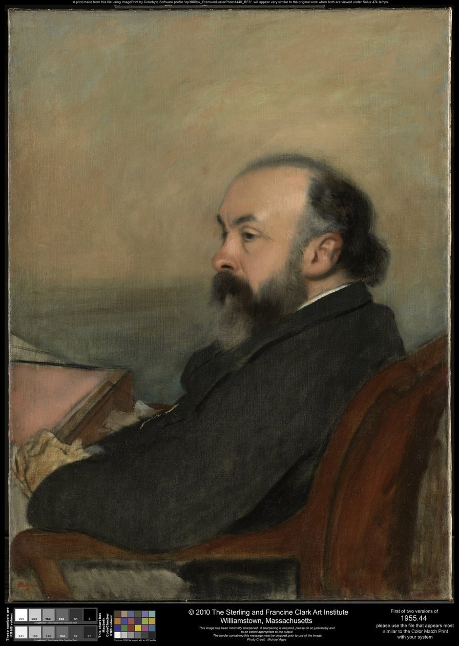 Portræt af en mand af Edgar Degas