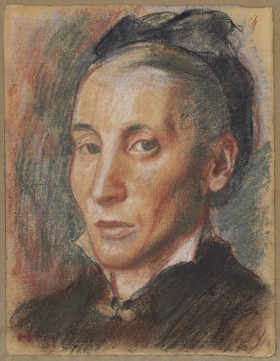 Portræt af en kvinde, ca. 1881 (pastel over grafit på lagt papir) af Edgar Degas