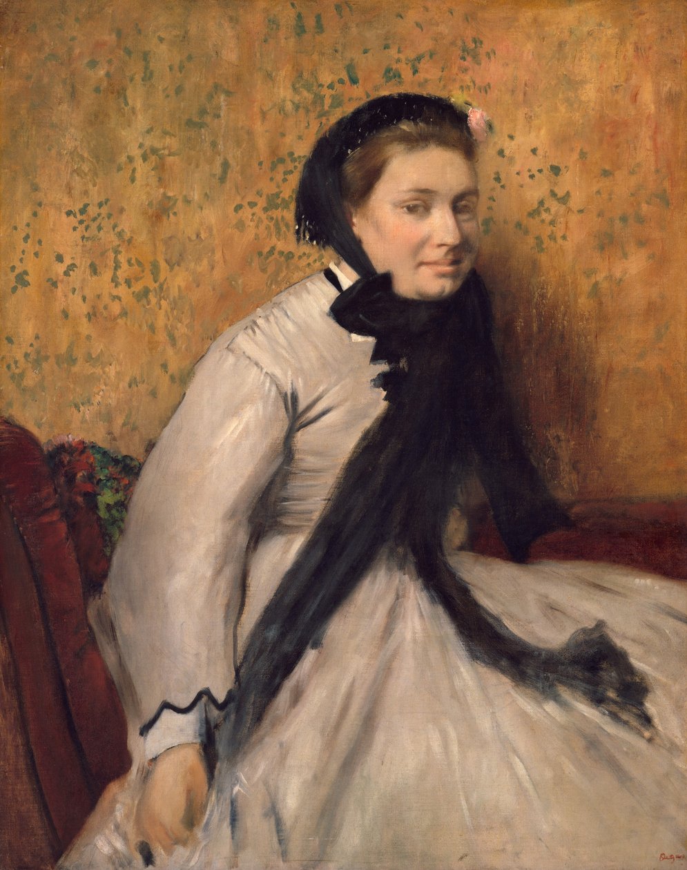 Portræt af en kvinde i gråt, ca. 1865. af Edgar Degas