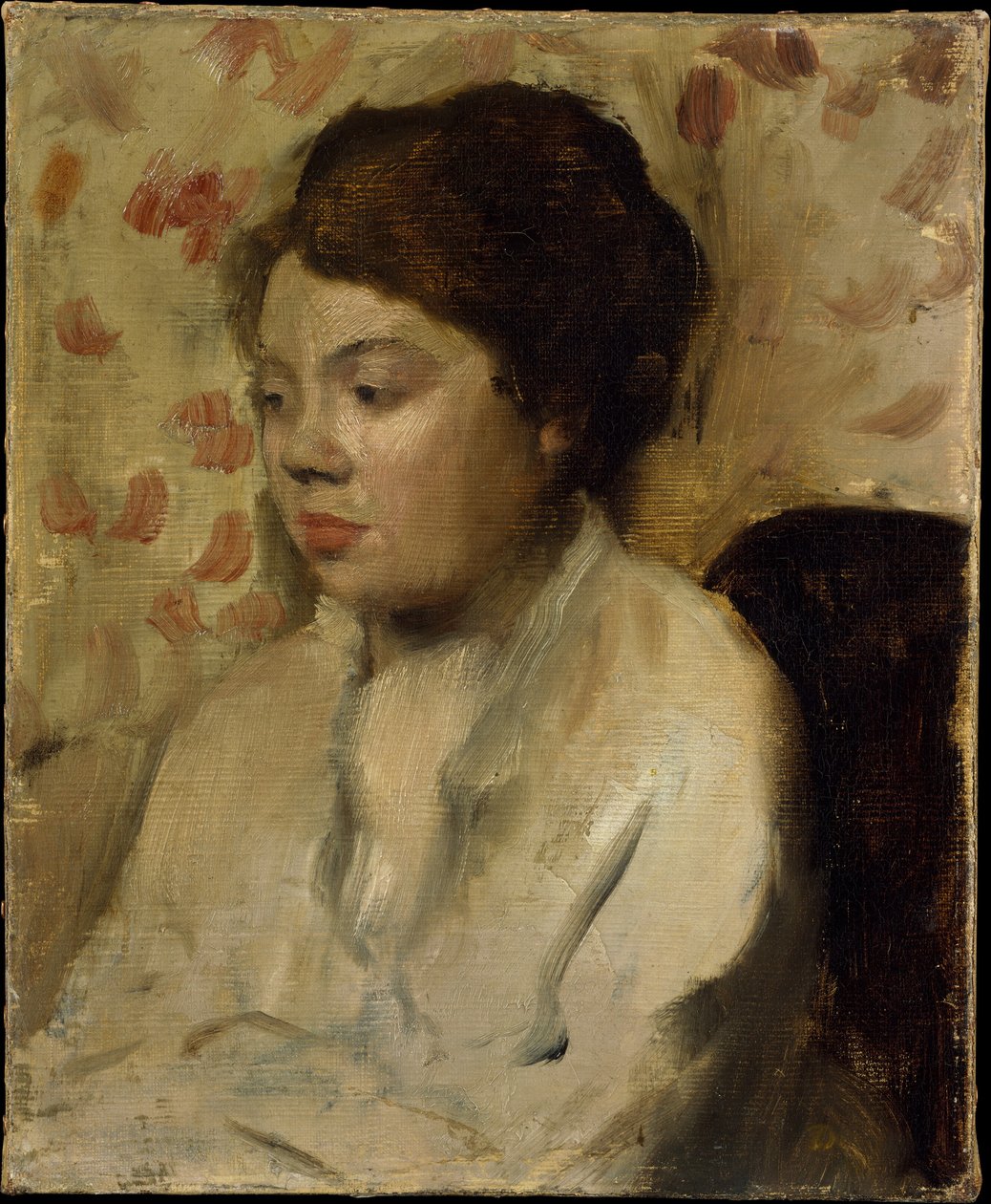 Portræt af en ung kvinde af Edgar Degas