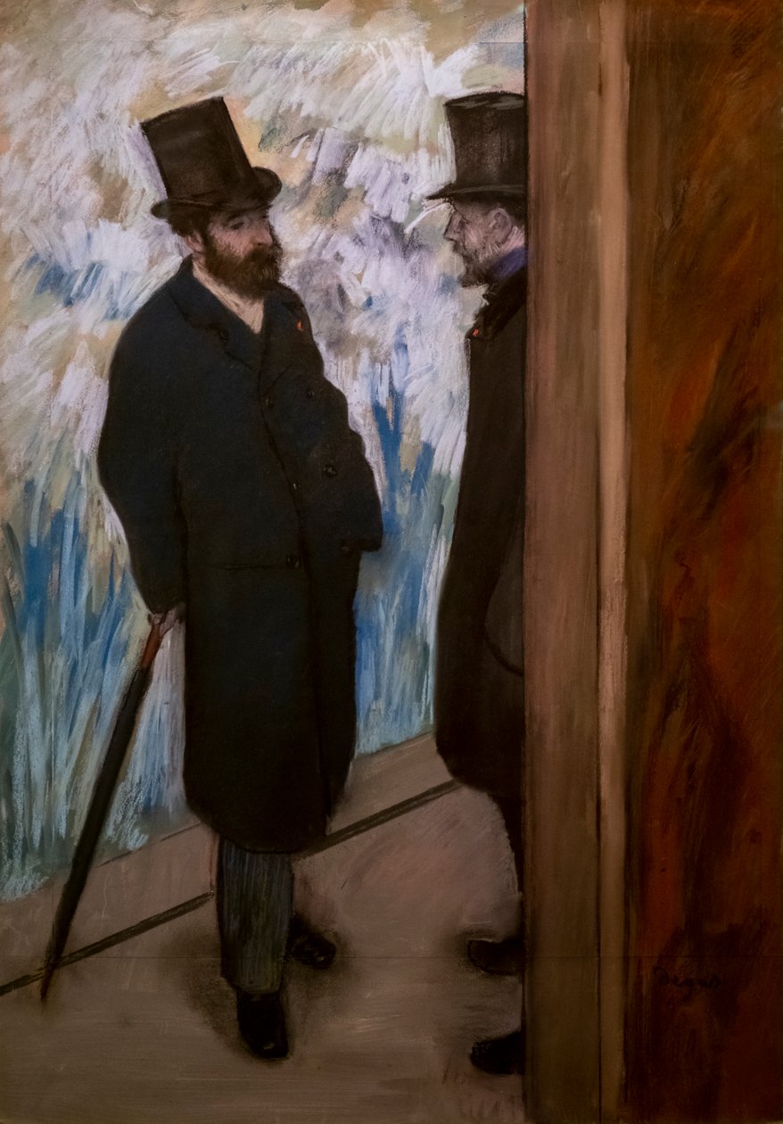 Portræt af venner på scenen (også kendt som "Portræt af Ludovic Halevy og Albert Boulanger-hulen"). 1879. Pastel på papir. af Edgar Degas