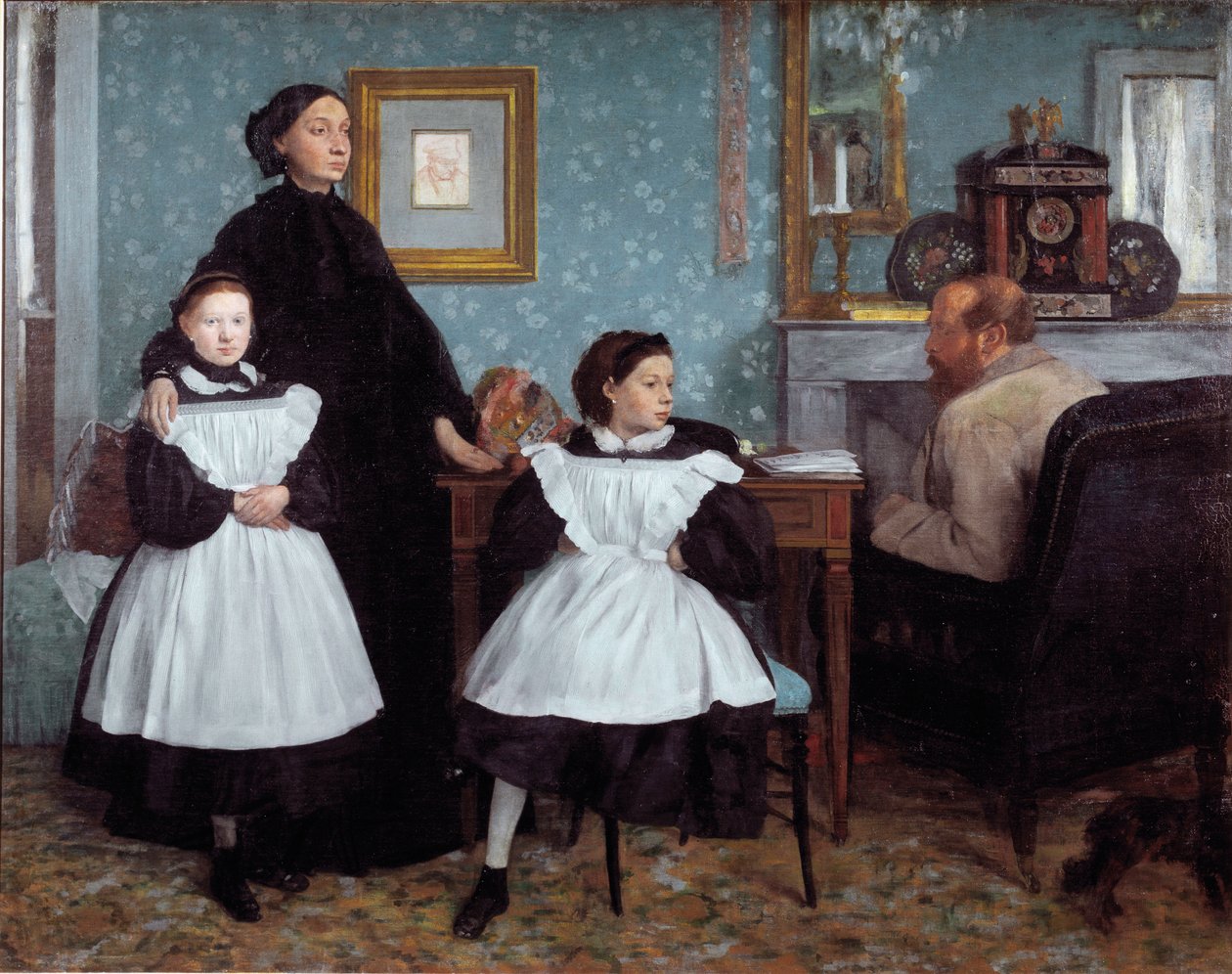 Portræt af Bellelli-familien (olie på lærred af Edgar Degas