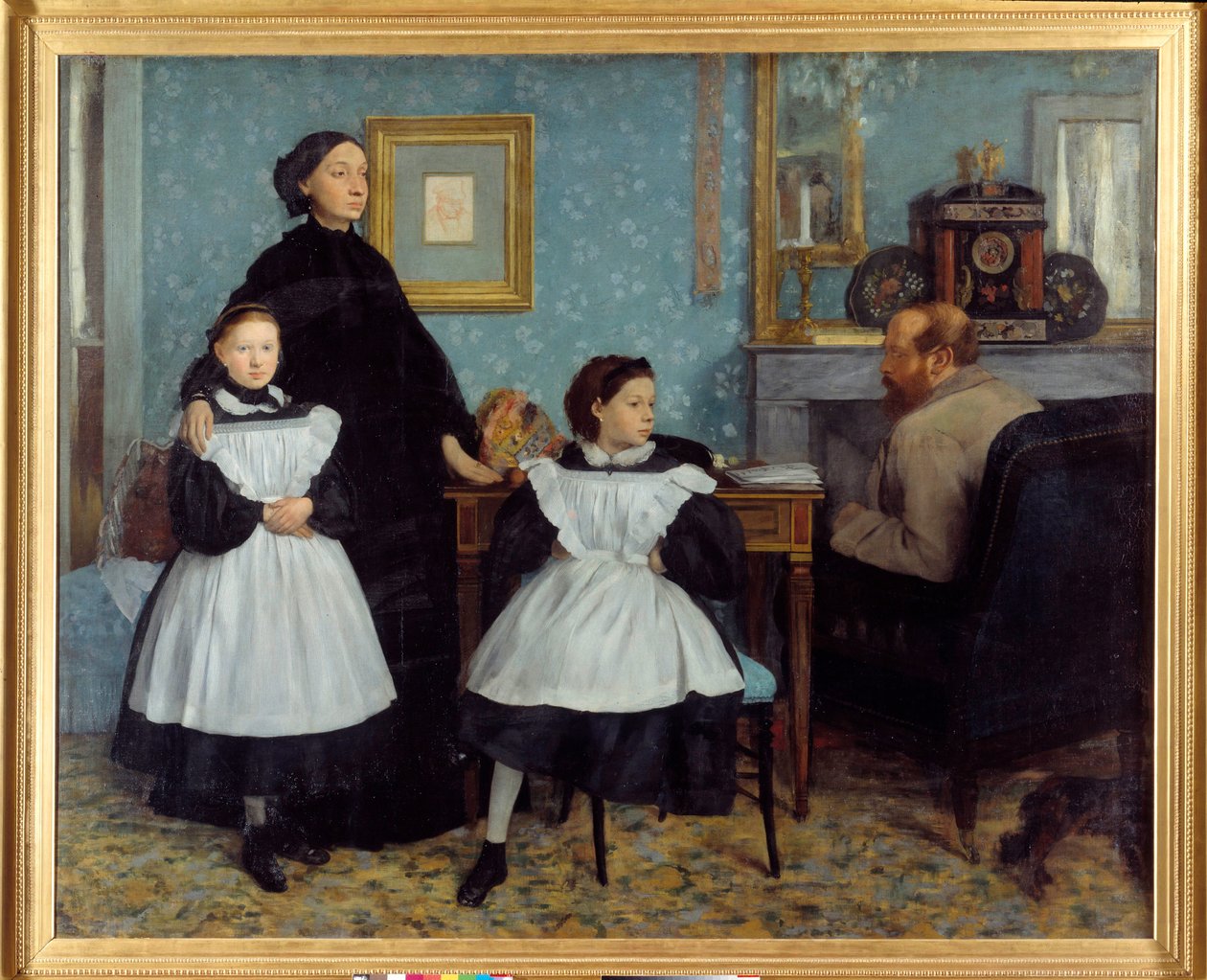 Portræt af Bellelli -familien The Maler tilbragte et par måneder i Toscana med sine onkler, The Bellelli - Maleri af Edgar Degas (1834-1917) af Edgar Degas