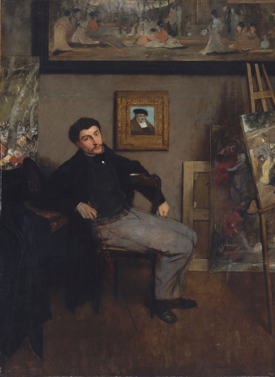 Portræt af maleren Tissot af Edgar Degas