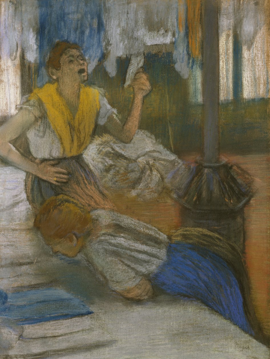 Læse et brev (pastel på papir) af Edgar Degas