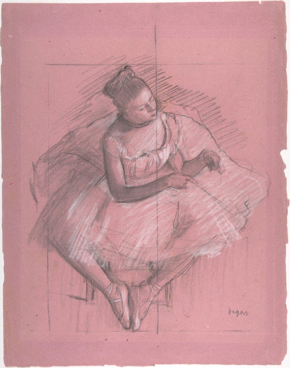 Siddende danser af Edgar Degas