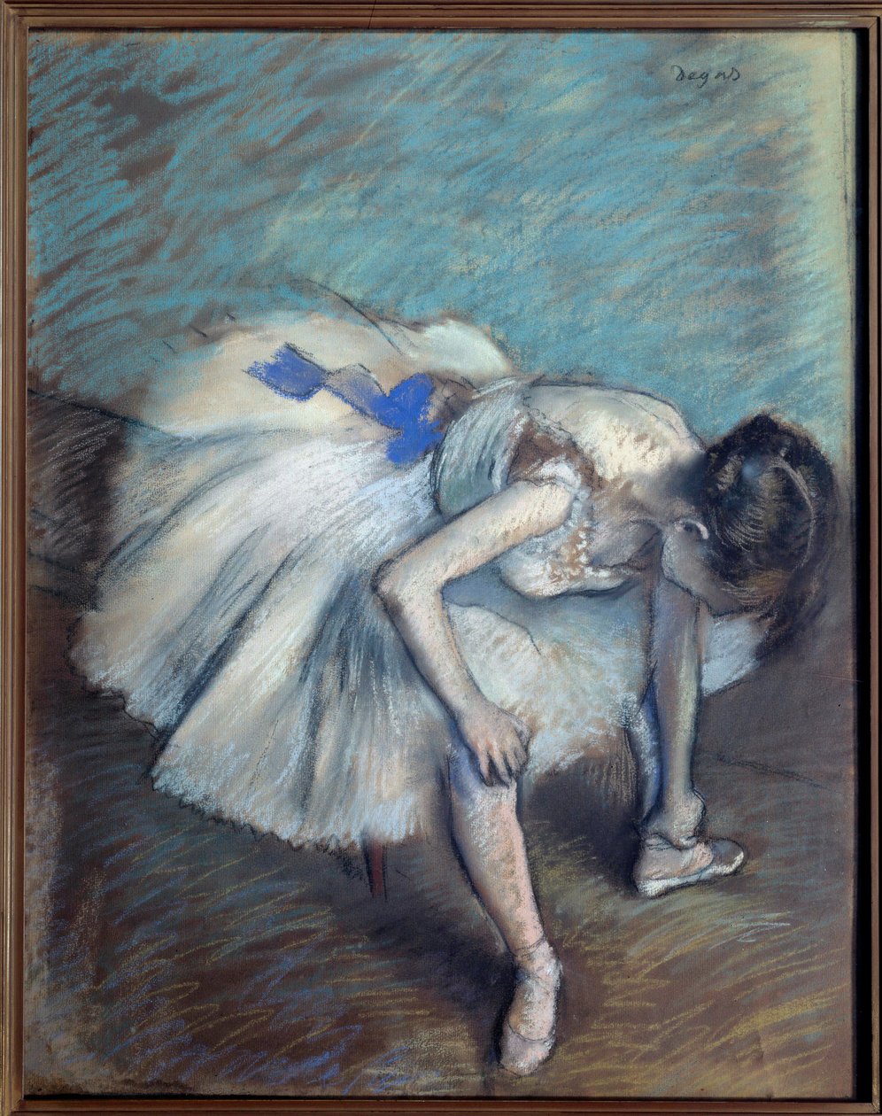 Siddende danser Pastelmaleri af Edgar Degas (1834-1917) 1881-1883 Søn. 0,62x0,49 m Paris, musee d