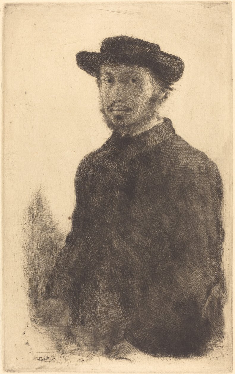 Selvportræt (Edgar Degas, alene) af Edgar Degas