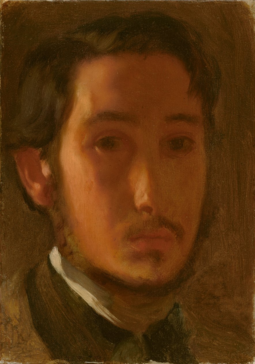 Selvportræt med hvid krave af Edgar Degas