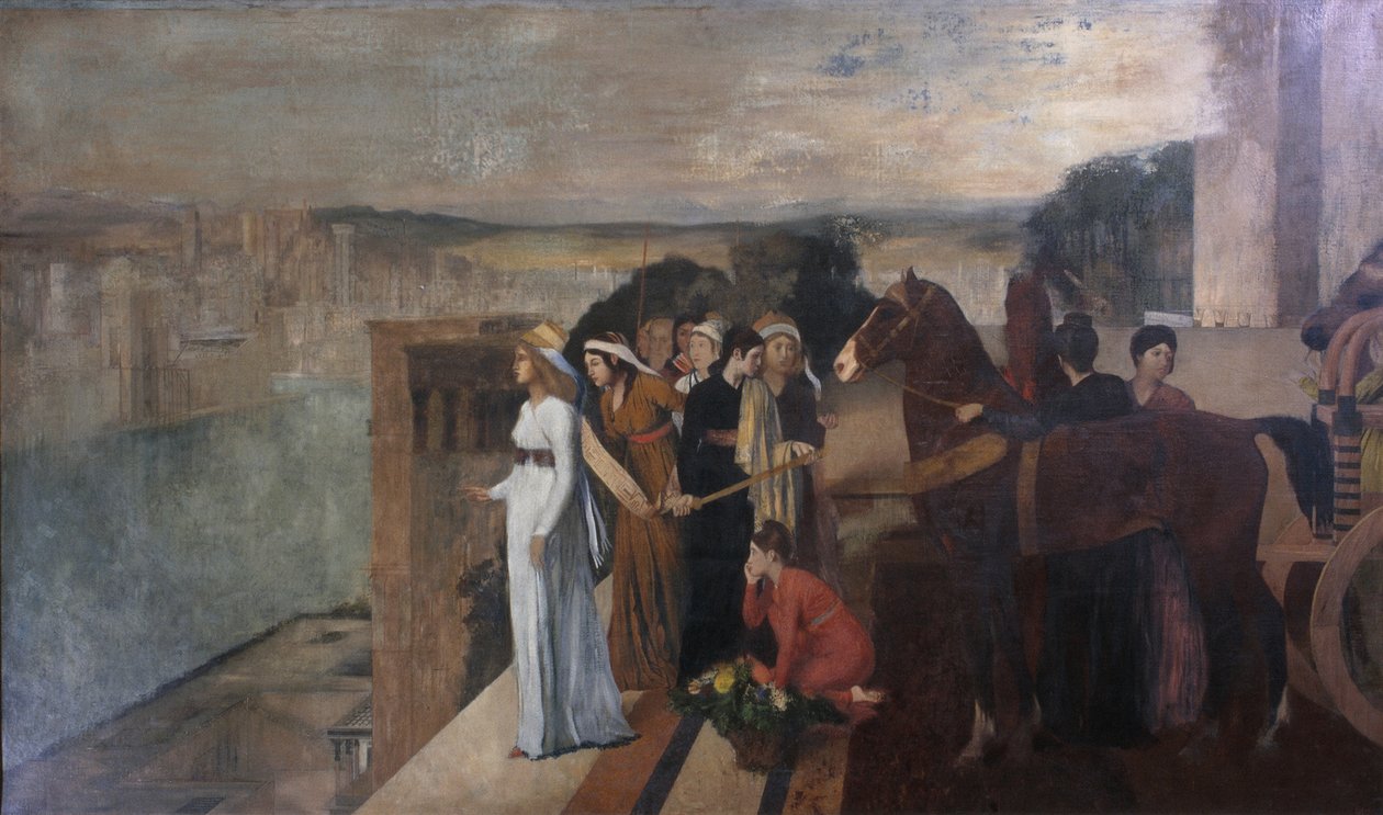 Semiramis Building Babylon, 1861 af Edgar Degas