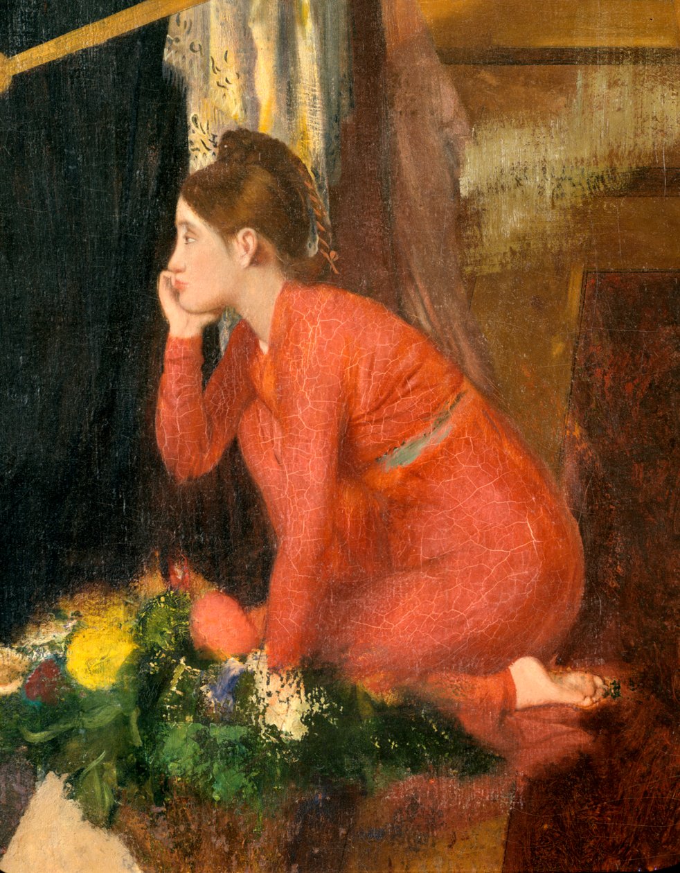 Semiramis Building Babylon ufærdig, detalje, 1860-1862 af Edgar Degas