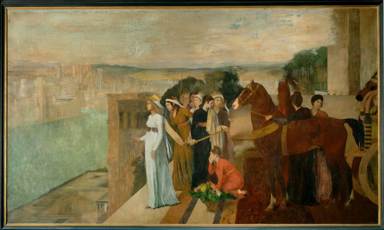 Semiramis construisant Babylone (olie på lærred) af Edgar Degas