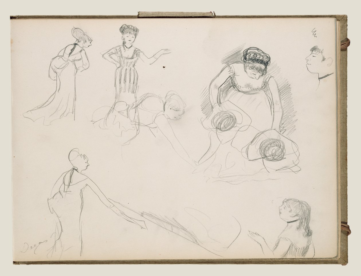 Skitser af cafésangere af Edgar Degas