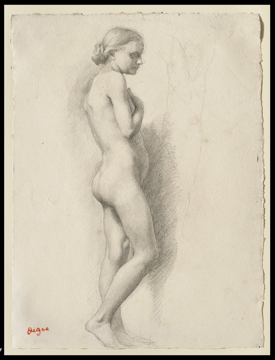 Stående nøgen, ca. 1860-65 af Edgar Degas