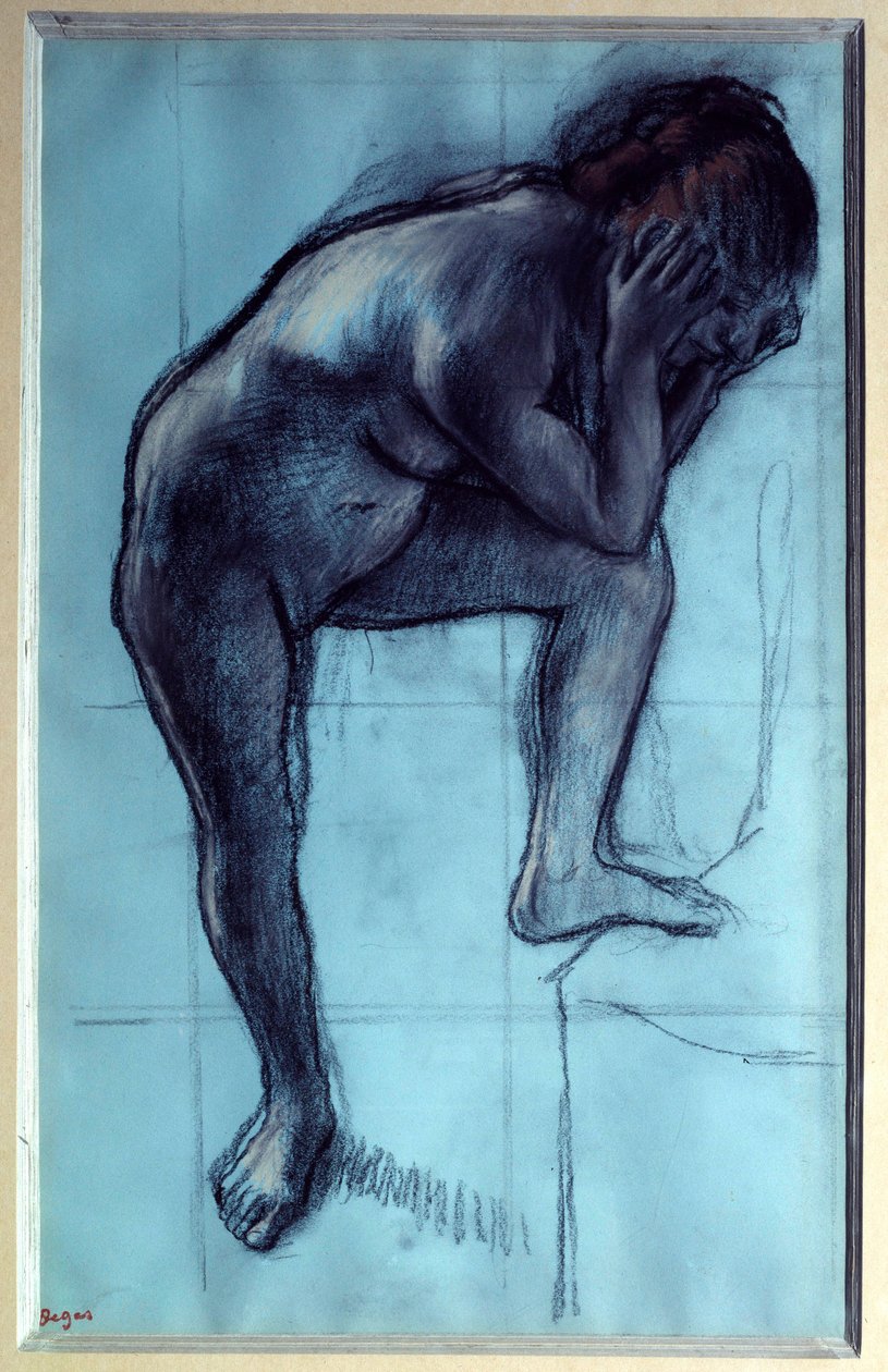Stående nøgen kvinde Pastel og kul af Edgar Degas (1834-1917) 1883 Søn. 0,49x0,3 m Paris, musee d