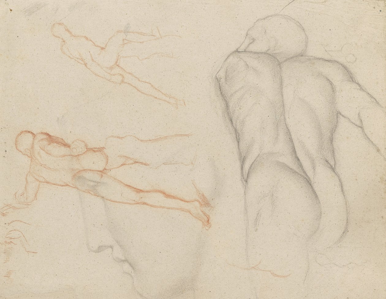 Studier af "The Borghese Gladiator", c.1856-57 af Edgar Degas