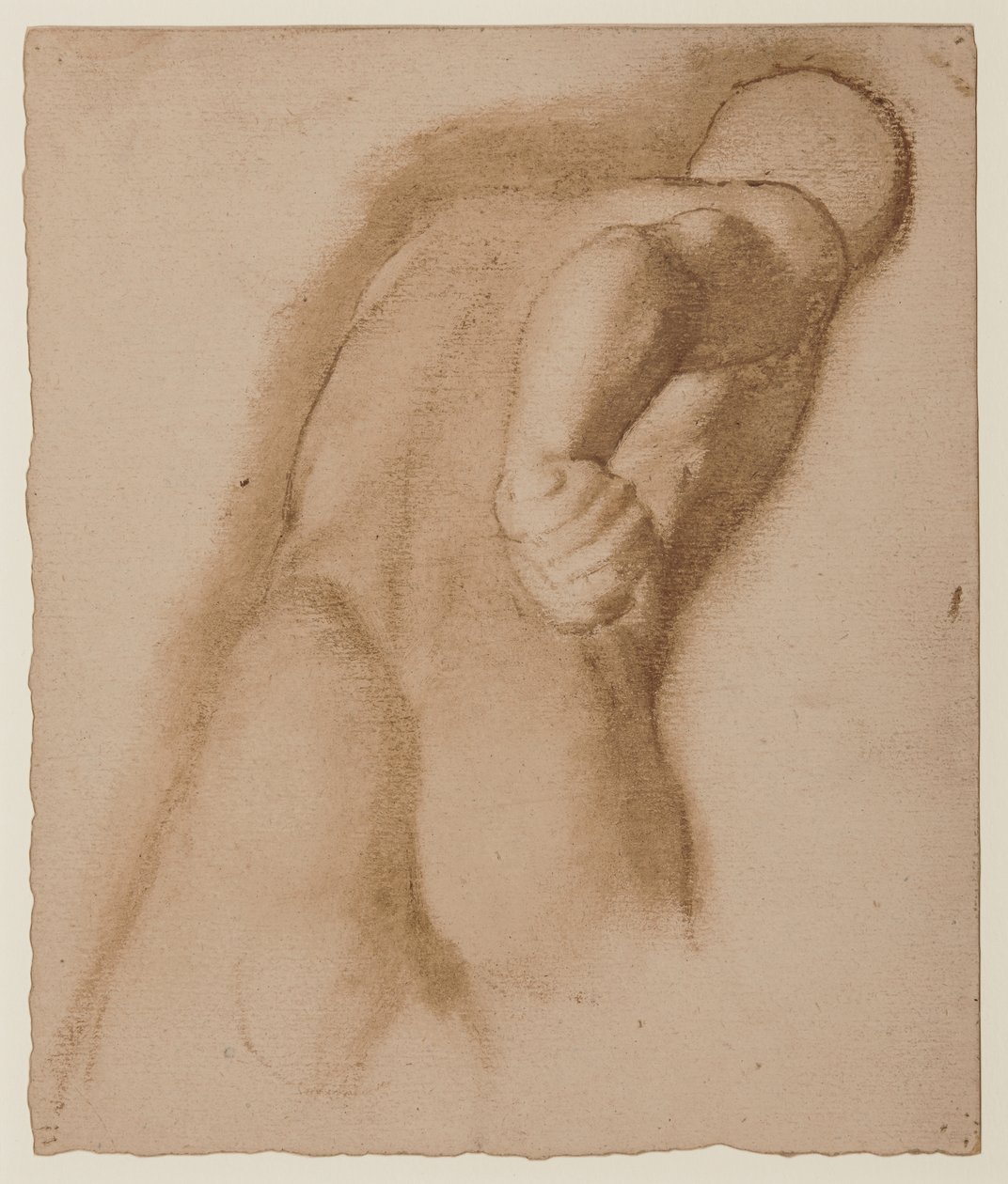 Studie efter Agasias fra Efesos, "Gladiator Borghese", c.1855 af Edgar Degas