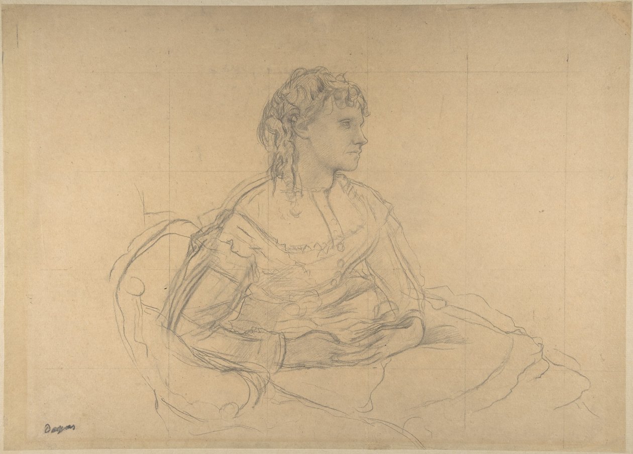 Studie til "Madame Théodore Gobillard" (Yves Morisot) af Edgar Degas
