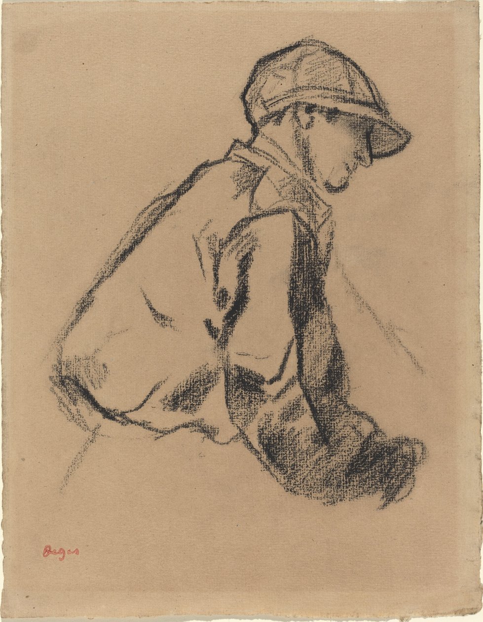 Studie af en jockey af Edgar Degas