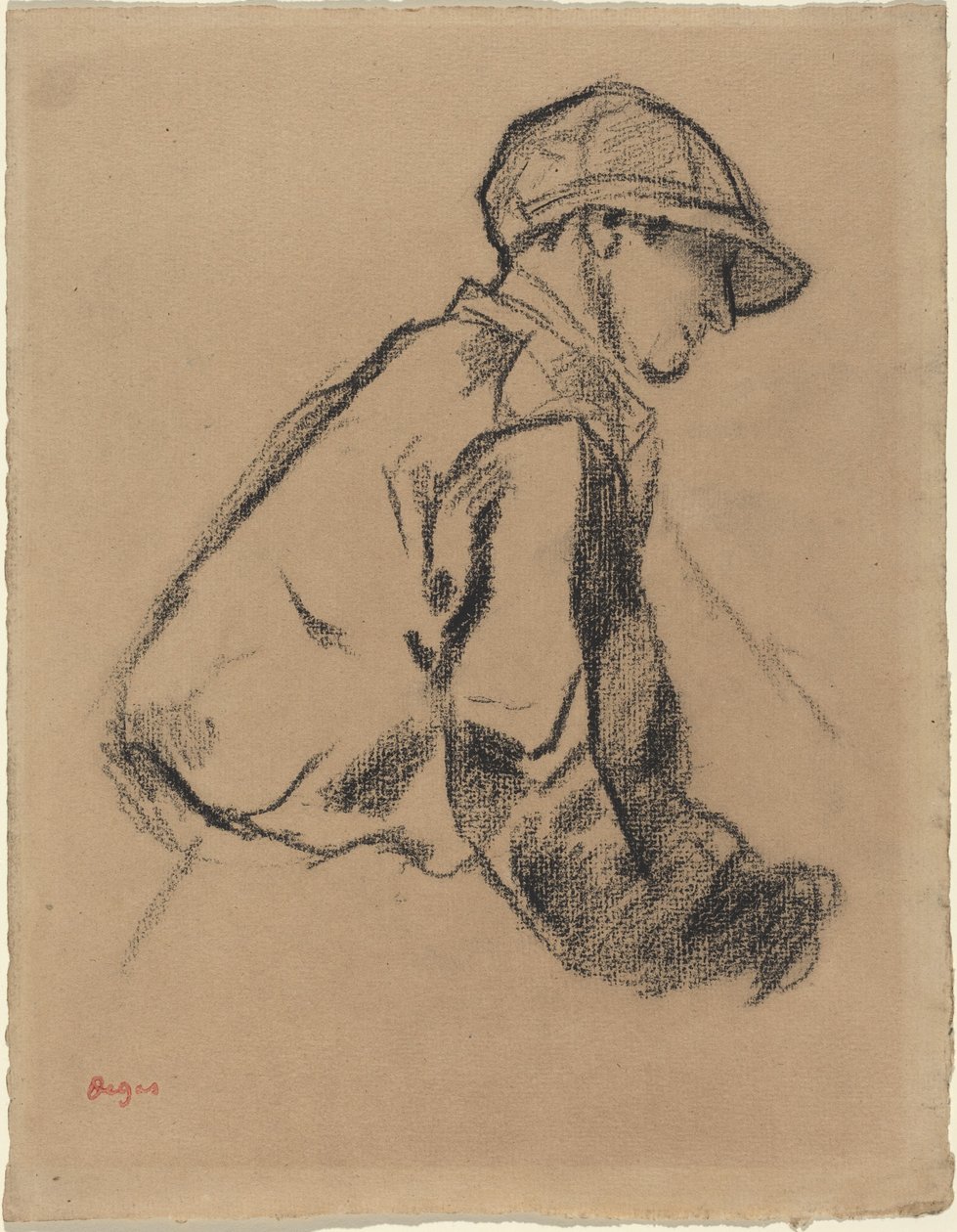 Studie af en jockey af Edgar Degas