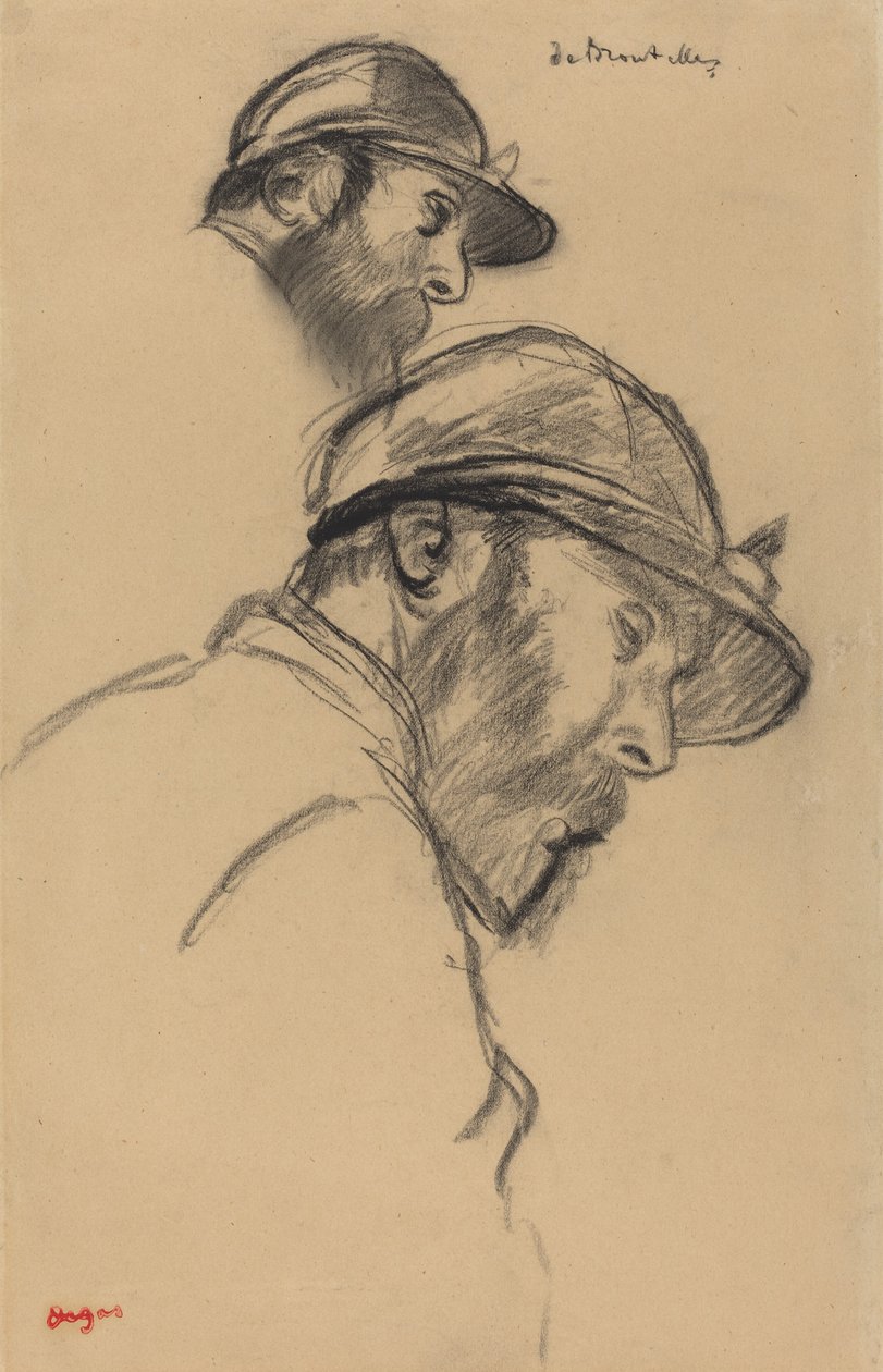 Studie af en jockey M. de Broutelles, ca. 1884. af Edgar Degas