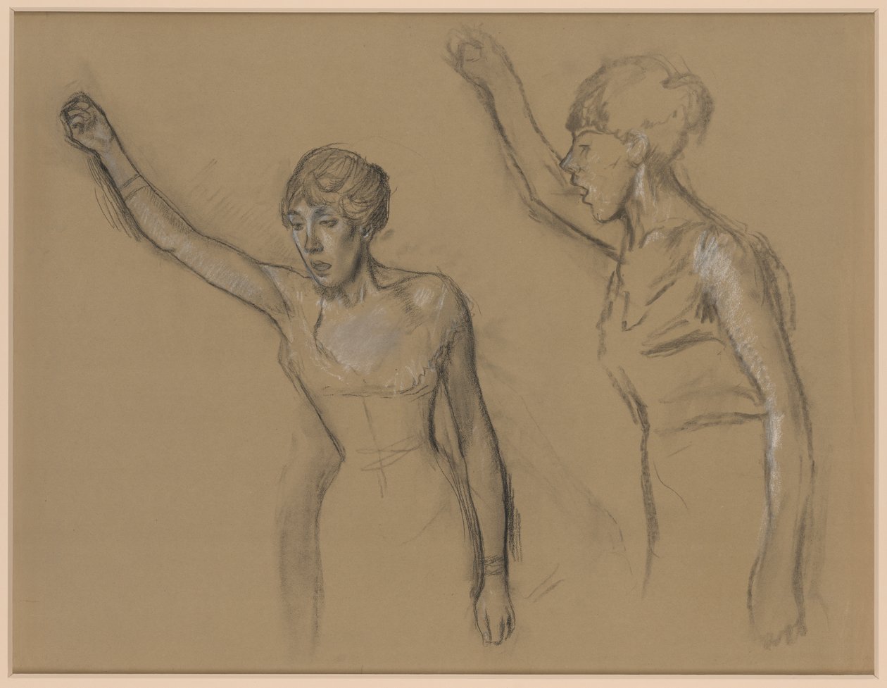 Studie af en sanger af Edgar Degas