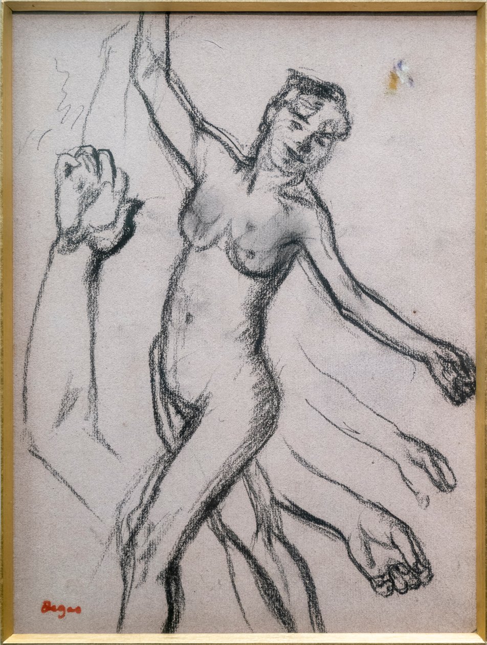 Studie af en kvinde. 1878, trækul på papir. af Edgar Degas