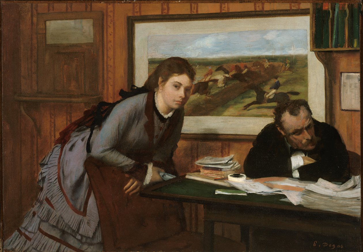 Sulking, ca. 1870. af Edgar Degas