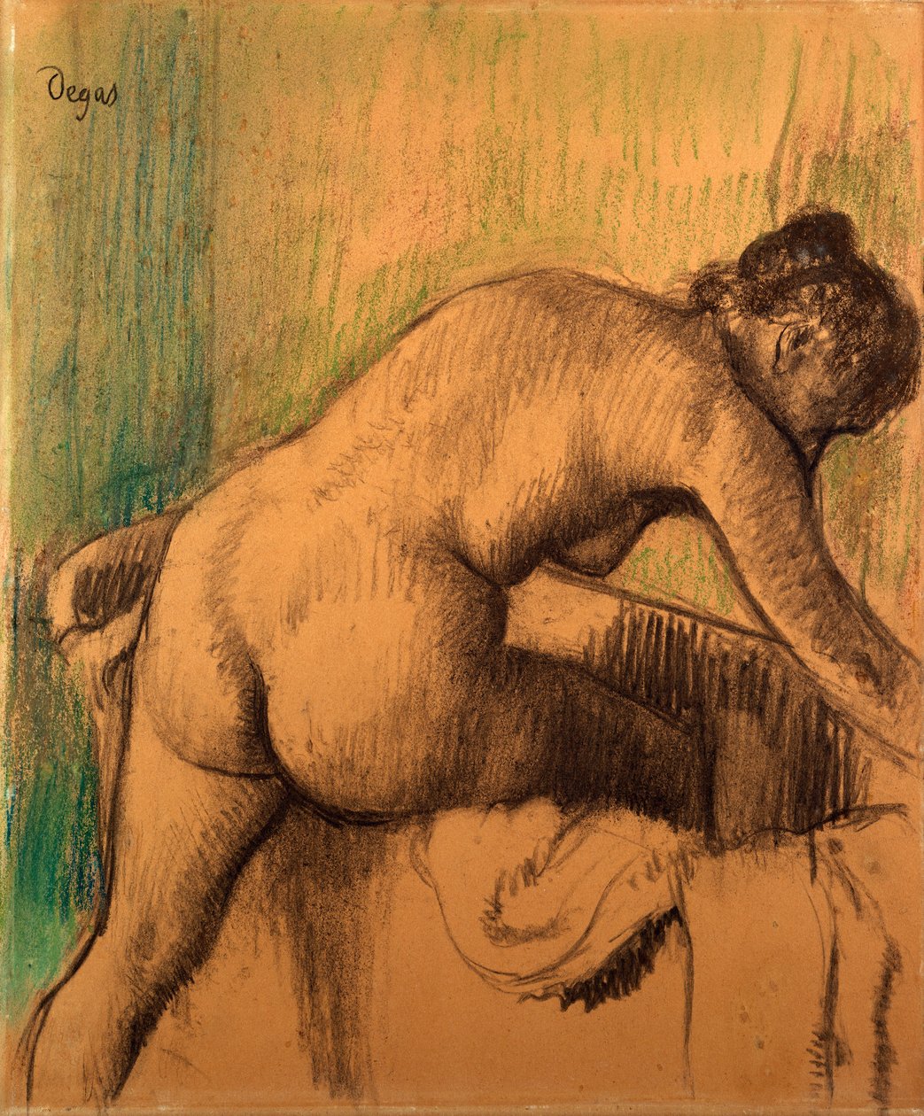 Badet, 1883 af Edgar Degas