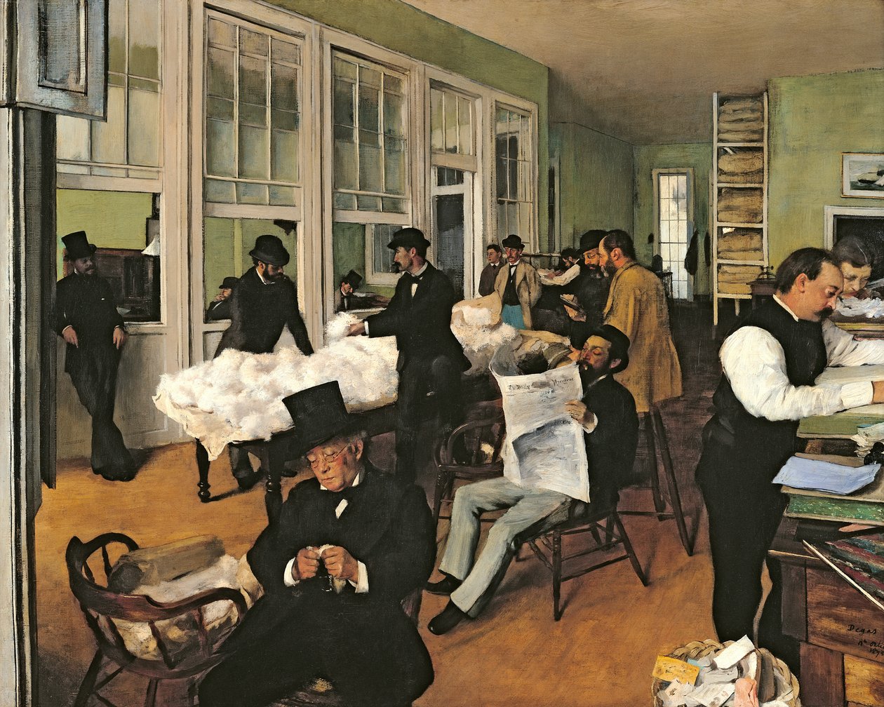 Bomuldsbørsen, New Orleans af Edgar Degas