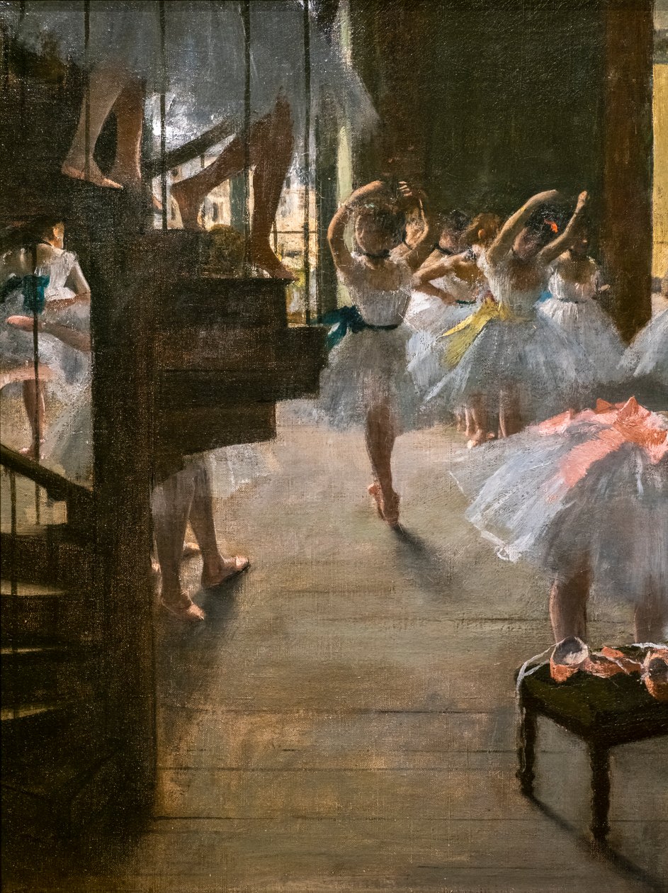 Danseklassen (detaljer). 1873. Olie på lærred. af Edgar Degas