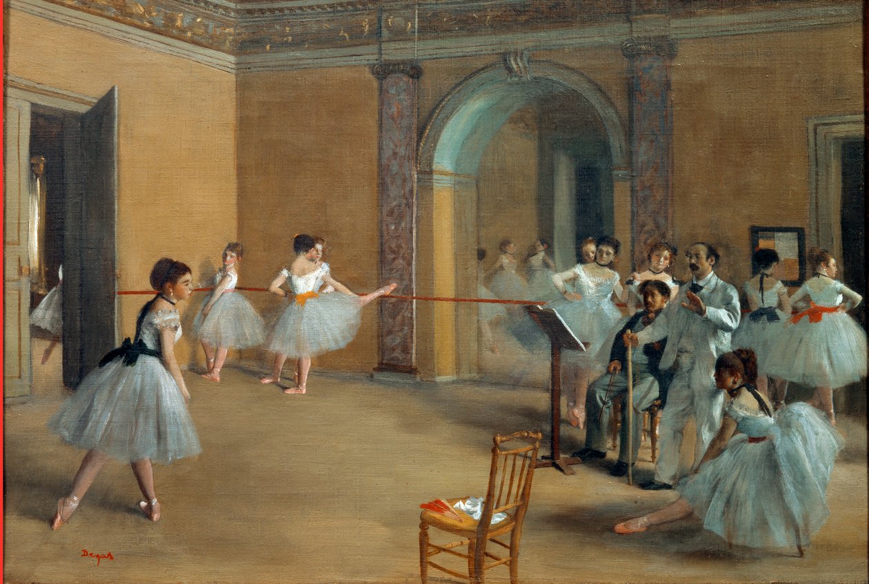 Dansefoyeren i Operaen på rue Le Peletier af Edgar Degas