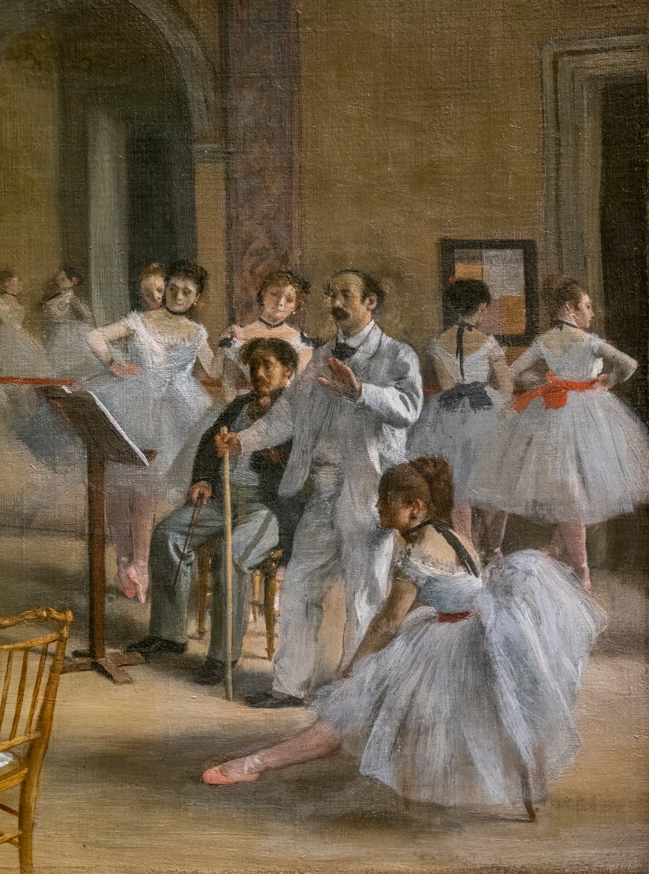 The Dance Lecon (detalje). 1872. Olie på lærred. af Edgar Degas