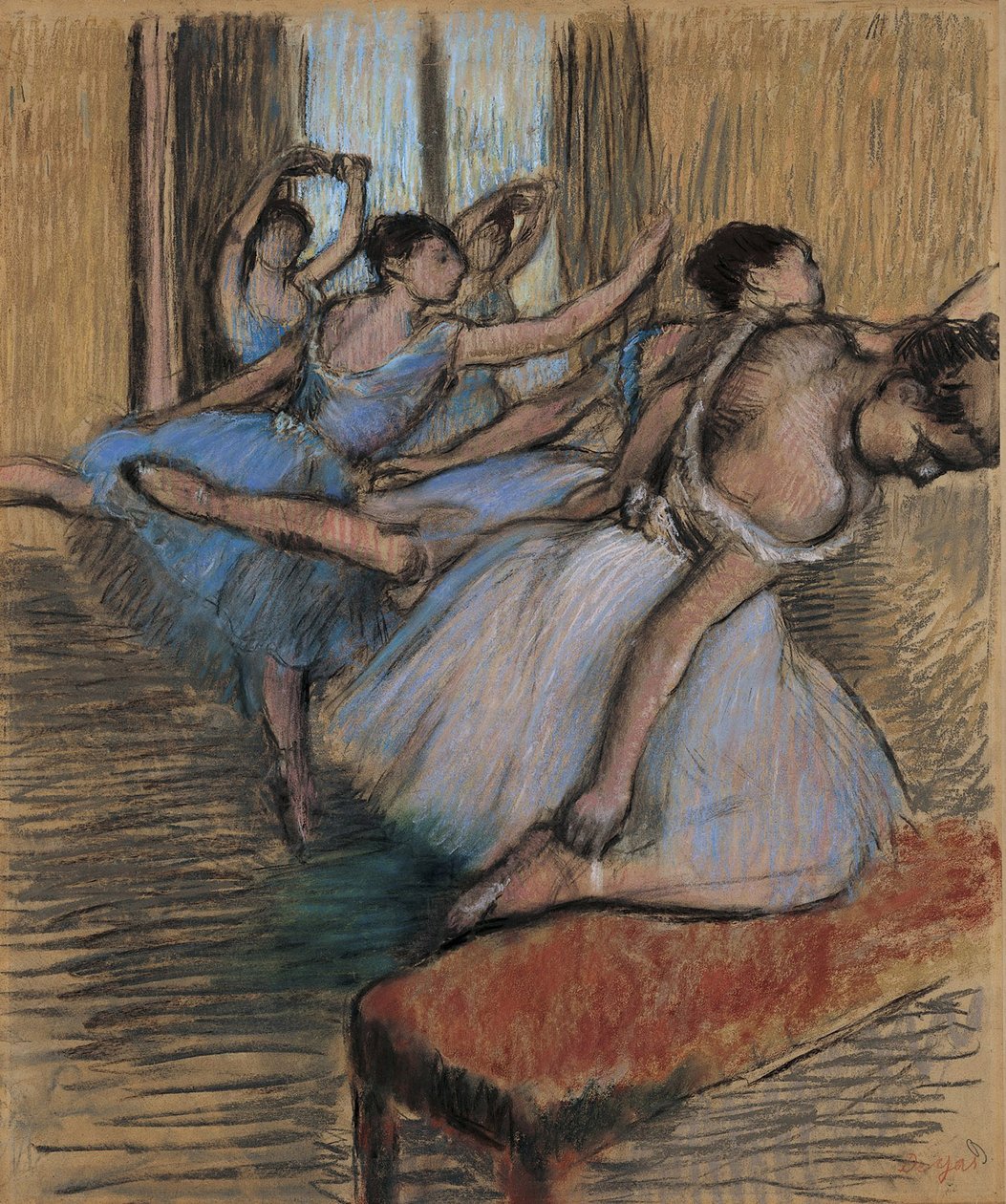 Danserne, ca. 1900 (pastel og kul på papir) af Edgar Degas