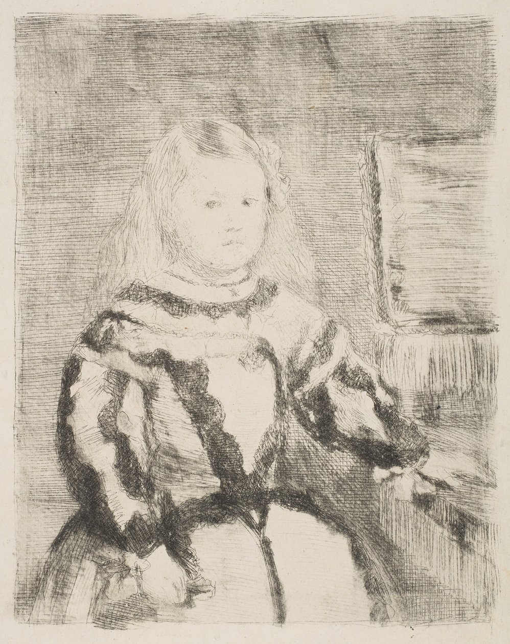 Infanta Margarita, efter Velázquez, 1862-64. af Edgar Degas
