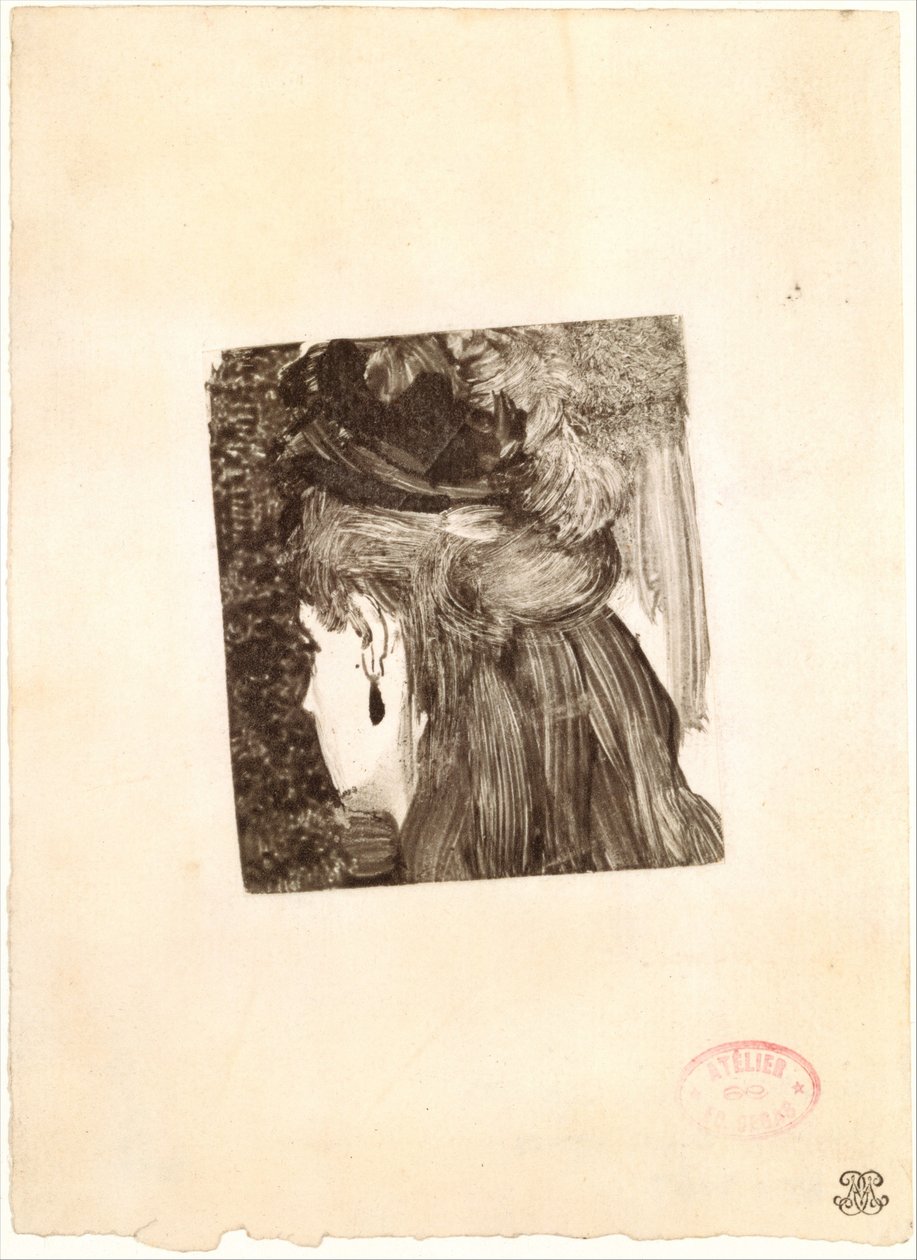 Jet-øreringen, 1876-77. af Edgar Degas