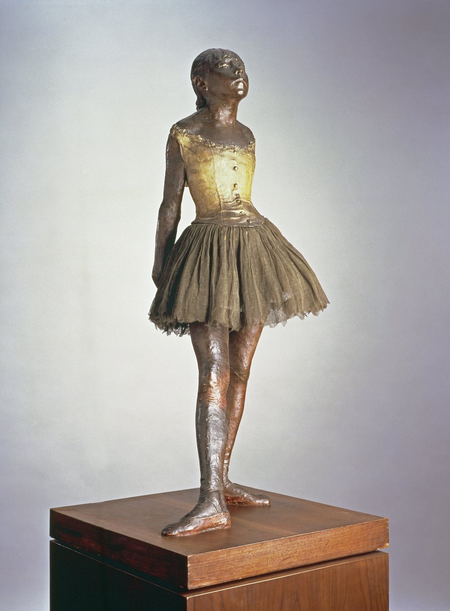 The Little Dancer 1921 (polykrom bronze, satinbånd og træ) af Edgar Degas