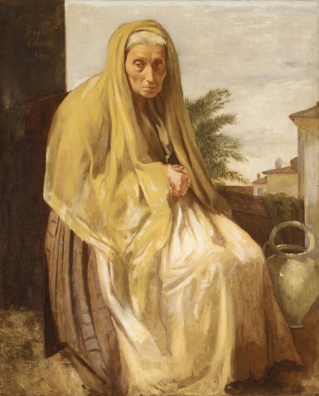 Den gamle italienske kvinde, 1857. af Edgar Degas